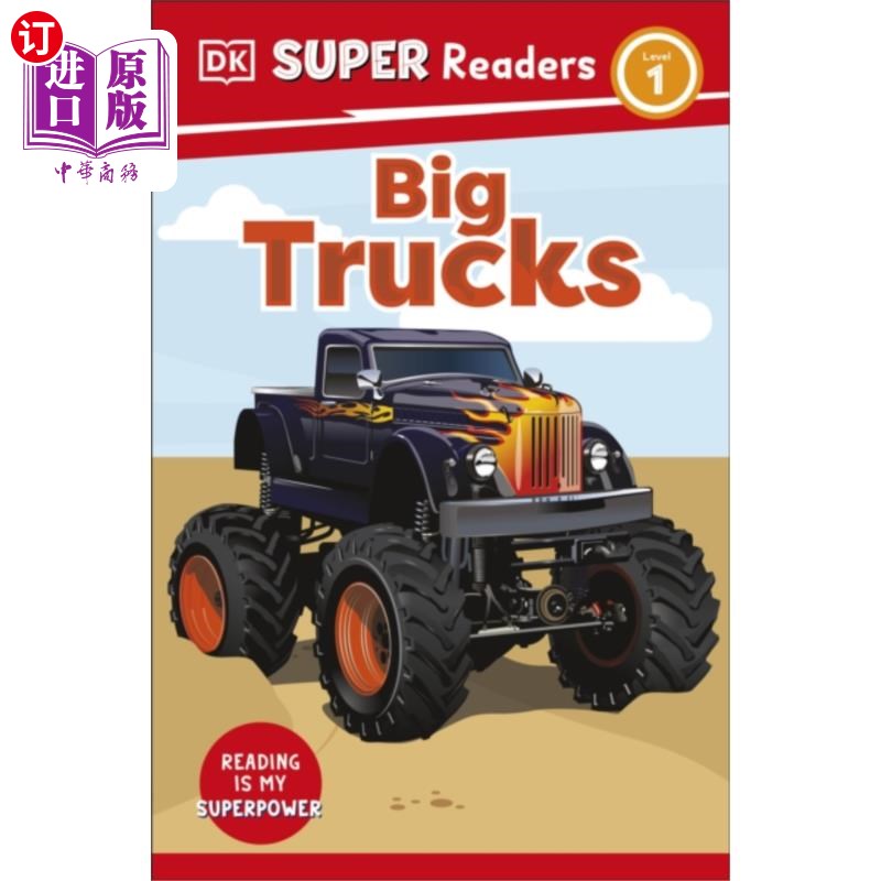 海外直订DK Super Readers Level 1 Big Trucks DK超级读者1级大卡车