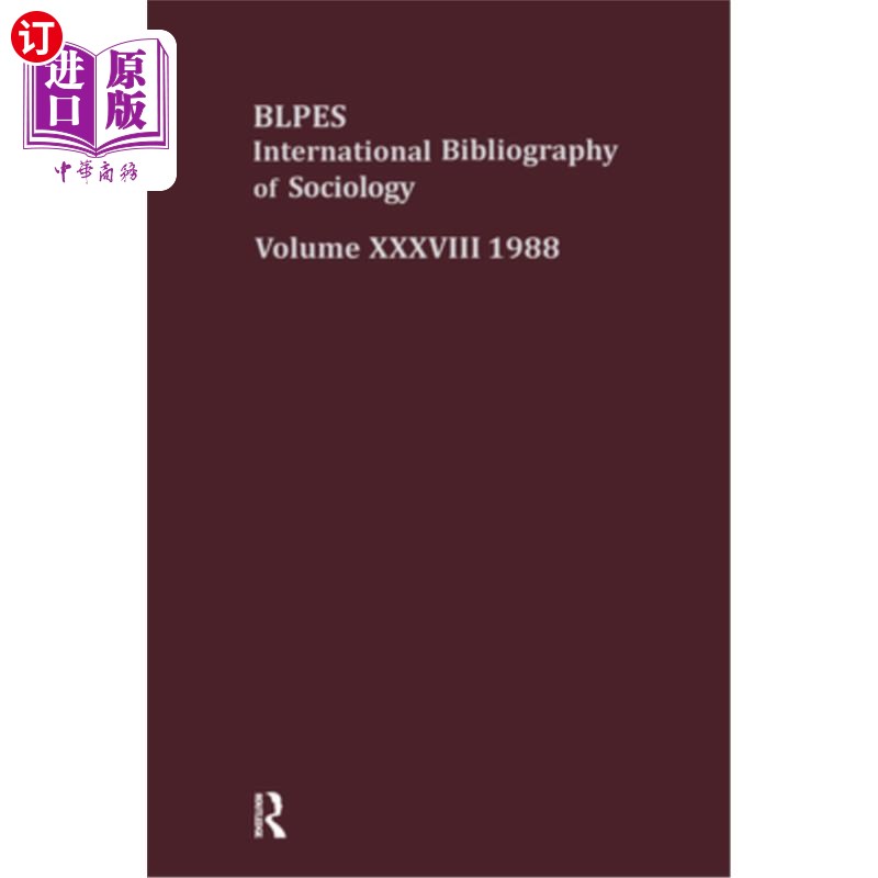 海外直订Ibss: Sociology: 1988 Vol 38 社会学:1988年第38卷