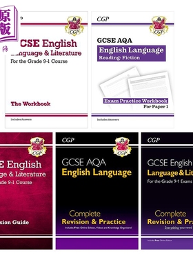 英国原版CGP GCSE English Language AQA Edexcel 英语语言 复习指南/考试练习册/模拟卷Practice Papers Revision【中商原版】