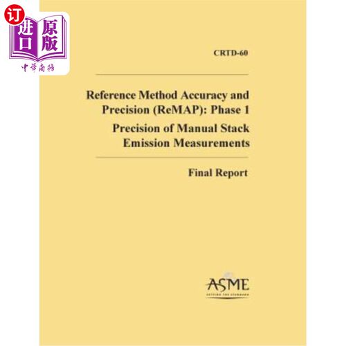 海外直订Reference Method Accuracy and Precision (Remap): Phase 1: Precision of Manual St 参考方法精度和精密度（Rema
