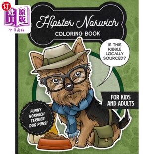 Book Puns Norwich Coloring Anti 海外直订Hipster Adults Funny Terrier Kids For Dog Hipster And