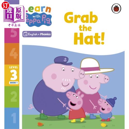 海外直订Learn with Peppa Phonics Level 3 Book 1 - Grab t... 学习《小猪佩奇3级拼读》第一册-抢帽子!(语音阅读器)