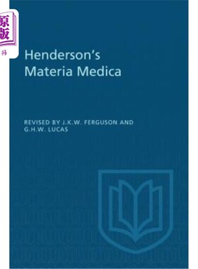 海外直订医药图书Henderson's Materia Medica 亨德森本草