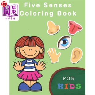 Work Boys Books Five Activity Kids Coloring For for 海外直订Five Learning Senses