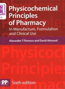 海外直订医药图书Physicochemical Principles of Pharmacy 药学物理化学原理
