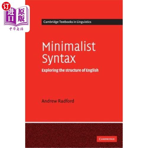 海外直订Minimalist Syntax 简约句法：探索英语的结构