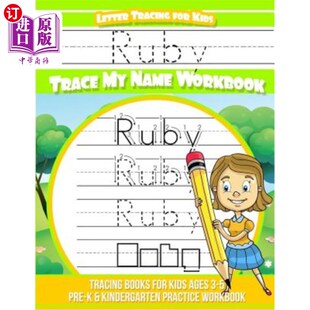 Name Letter Trace 海外直订Ruby Workbook Ruby for ages Tracing Lette Kids Books