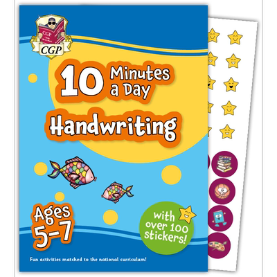 预售 英国原版CGP教辅 New 10 Minutes a Day Handwriting for Ages 5-7 新版 5-7岁儿童每天10分钟书写练习附奖励贴纸【中商原版?