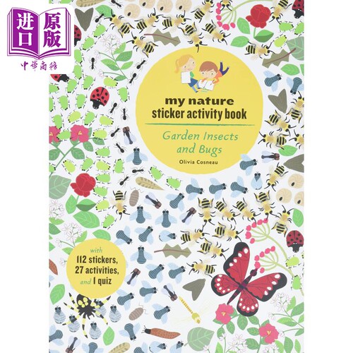 现货 Garden Insects & Bugs My Nature 百科贴纸书：昆虫 英文原版 儿童绘本 玩具贴纸书 Olivia Cosneau 4-6岁【中商原版】