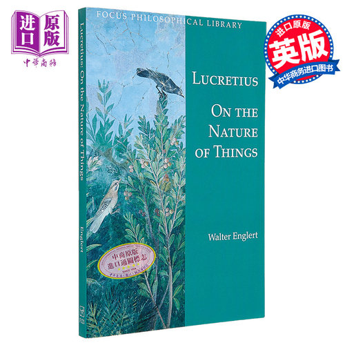 物性论 卢克莱修 On the Nature of Things De Rerum Natura 英文原版 Lucretius 发展伊壁鸠鲁哲学观点【中商原版】