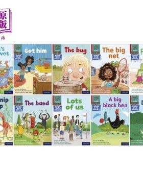 海外直订Read Write Inc. Phonics: Red Ditty Book Bag Book... Read Write公司自然拼读:红色小曲书袋(每包10本)