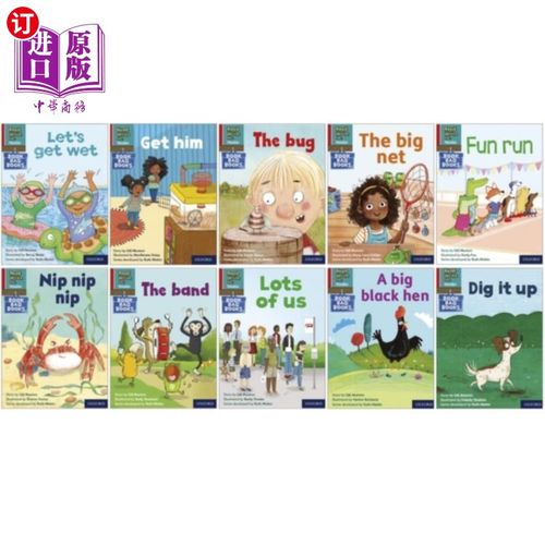 海外直订Read Write Inc. Phonics: Red Ditty Book Bag Book... Read Write公司自然拼读:红色小曲书袋(每包10本)