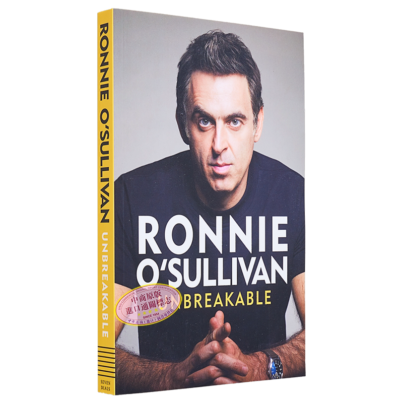 罗尼奥沙利文自传3 坚不可摧牢不可破 Unbreakable 英文原版 Ronnie O'Sullivan 斯诺克运动员奥沙利文书奥沙利文周边