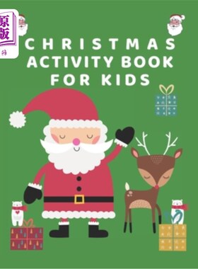 海外直订Christmas Activity Book for Kids: Christmas Coloring book: A Fun kids Activity G 圣诞儿童活动书:圣诞着色书: