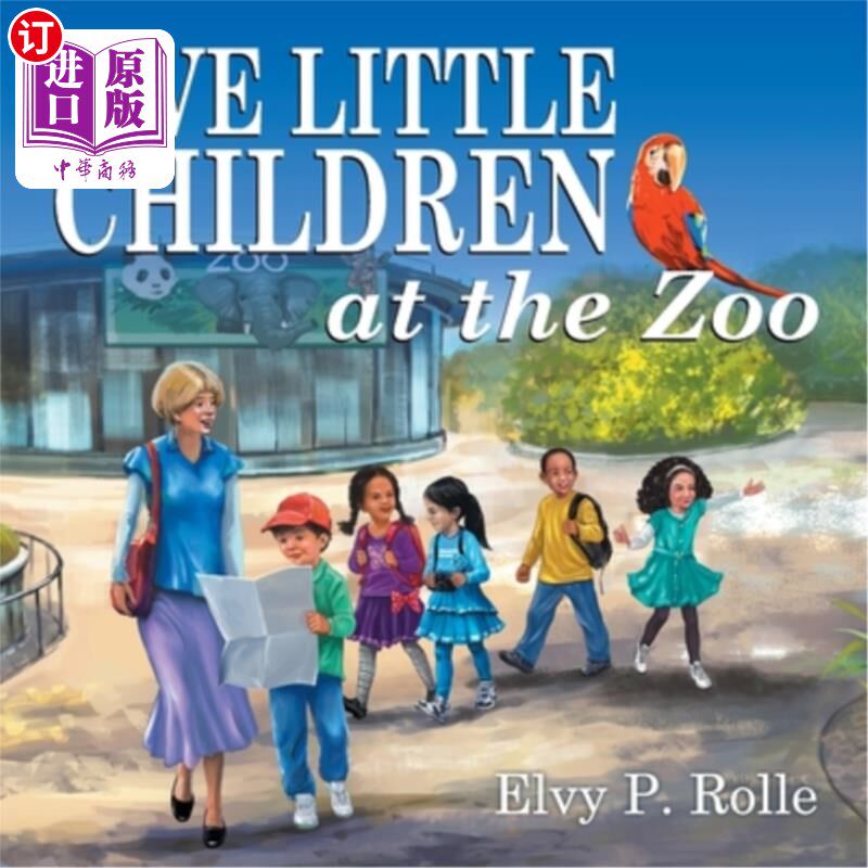 海外直订Five Little Children at the Zoo 动物园里的五个小孩