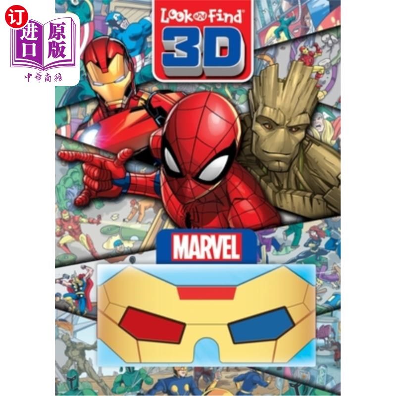 海外直订Marvel: Look and Find 3D 漫威:寻找3D