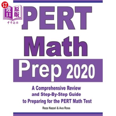 海外直订PERT Math Prep 2020: A Comprehensive Review and Step-By-Step Guide to Preparing  PERT数学备考20