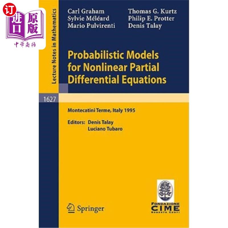 海外直订Probabilistic Models for Nonlinear Partial Differential Equations 非线性偏微分方程的概率模型