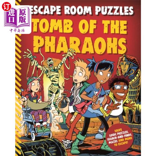 海外直订Escape Room Puzzles: Tomb of the Pharaohs 密室逃生谜题:法老之墓