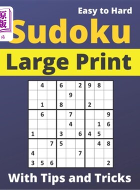 海外直订Sudoku Large Print With Tips and Tricks: One Puzzle Per Page -Easy to Hard Puzzl 数独大打印提示和技巧:一个