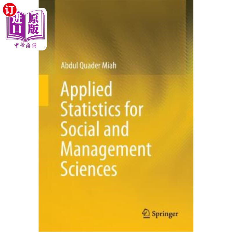 海外直订Applied Statistics for Social and Management Sciences 社会和管理科学应用统计学