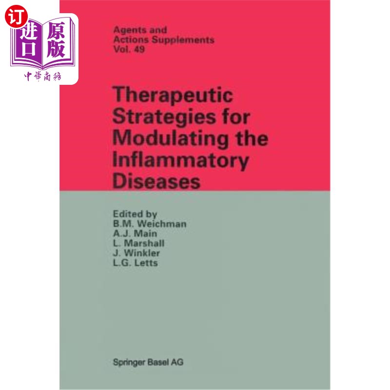 海外直订医药图书Therapeutic Strategies for Modulating the Inflammatory Diseases 调节炎症性疾病的治疗策略