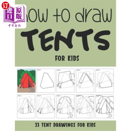海外直订How to Draw Tents for Kids 如何为孩子们画帐篷