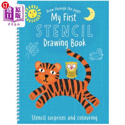 海外直订My First Stencil Drawing Book 我的第一本模版画册