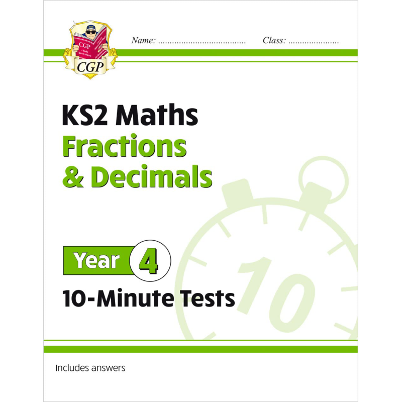 英国CGP教辅 新版数学10分钟测试分数和小数四年级含答案 New KS2 Maths 10-Minute Tests Fractions & Decimals【中商原版】