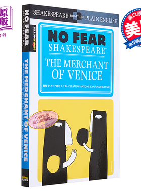 威尼斯商人 无惧莎士比亚 The Merchant of Venice No Fear Shakespeare 英文原版 Sparknotes 文学 大师【中商原版】