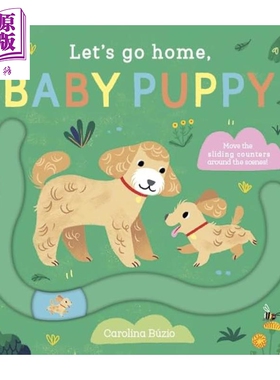 预售 滑块轨道书 回家吧 小狗宝宝 Let's Go Home Baby Puppy 英文原版 幼儿纸板书绘本 趣味十足的互动式滑块书 进口【中商原版】