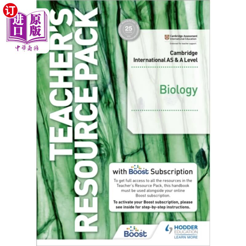 海外直订Cambridge International AS & A Level Biology Tea... 剑桥国际AS和A级生物教师资源包与促进订阅