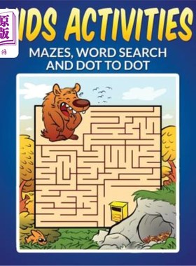 海外直订Kids Activities - Mazes, Word Search and Dot to Dot 儿童活动-迷宫、单词搜索和点对点