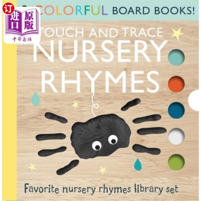 海外直订Touch and Trace Nursery Rhymes 3-Book Set: Itsy Bitsy Spider, Hey Diddle Diddle, 触摸和追踪童谣3-B