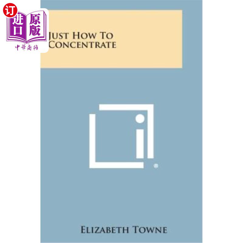 海外直订just how to concentrate 只是如何集中注意力