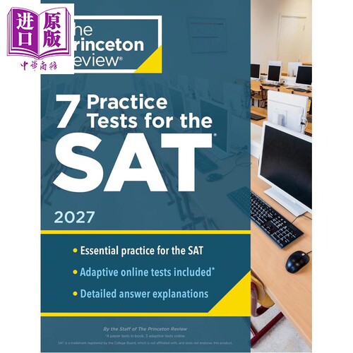 7 Practice Tests for the SAT 2027 Practice Tests 新版2027 普林斯顿SAT模拟考试7套 纸质+在线模拟备考练习【中商原版】