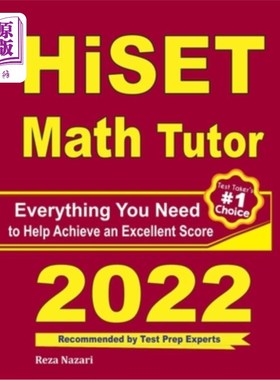 海外直订HiSET Math Tutor: Everything You Need to Help Achieve an Excellent Score 他的数学导师:帮助你取得优异成绩所