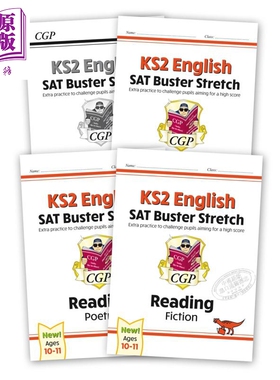 现货 CGP New KS2 English Reading SAT Buster Stretch 英国小学毕业考试延伸阅读理解备考教辅练习套装4册 10-11岁【中商原版】