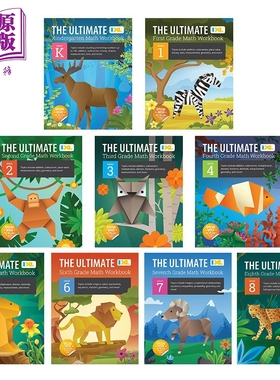 美国IXL教辅 终极数学练习册系列合集 配在线练习 幼儿园-小学-8年级 IXL The Ultimate Math Workbook Grade K-8【中商原版】