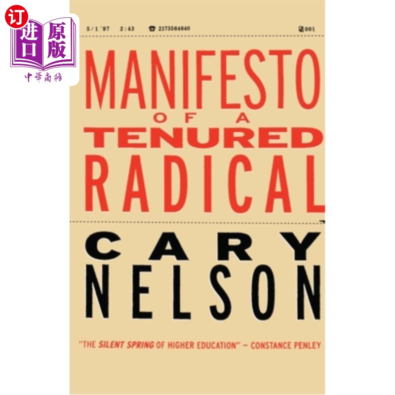 海外直订Manifesto of a Tenured Radical 一个终身激进分子的宣言
