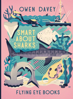 动物大世界 鲨鱼 Owen Davey Smart About Sharks 英文原版 儿童科普绘本 知识百科图画书 进口儿童读物6-12岁【中商原版】