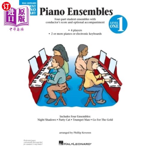 海外直订Piano Ensembles Level 1: Hal Leonard Student Piano Library National Federation o 钢琴合奏1级:哈尔·伦纳德学