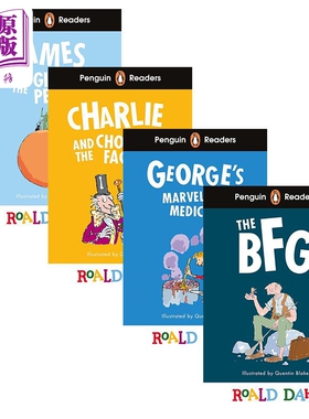 Penguin Readers 企鹅阅读分级指导3级 罗尔德达尔英语分级小说4册 护眼纸 Roald Dahl ELT Graded Reader BFG【中商原版】
