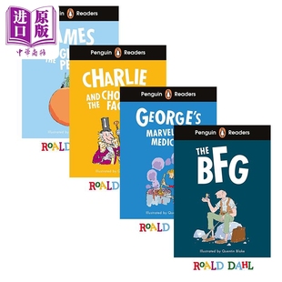 Penguin Readers 企鹅阅读分级指导3级 罗尔德达尔英语分级小说4册 护眼纸 Roald Dahl ELT Graded Reader BFG【中商原版】