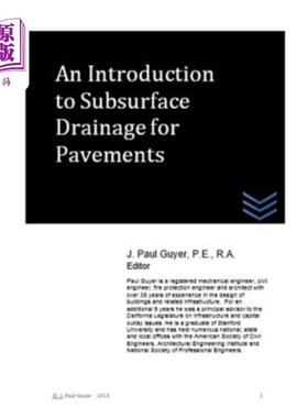 海外直订An Introduction to Subsurface Drainage for Pavements 路面地下排水导论