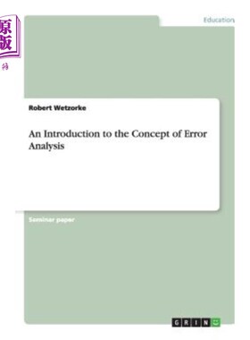 海外直订An Introduction to the Concept of Error Analysis 误差分析概念简介
