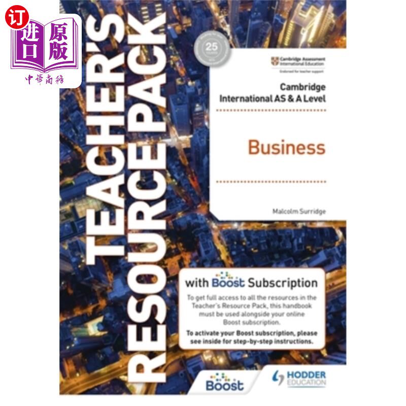 海外直订Cambridge International as & a Level Business Teacher's Resource Pack 剑桥国际a级商务教师资源包