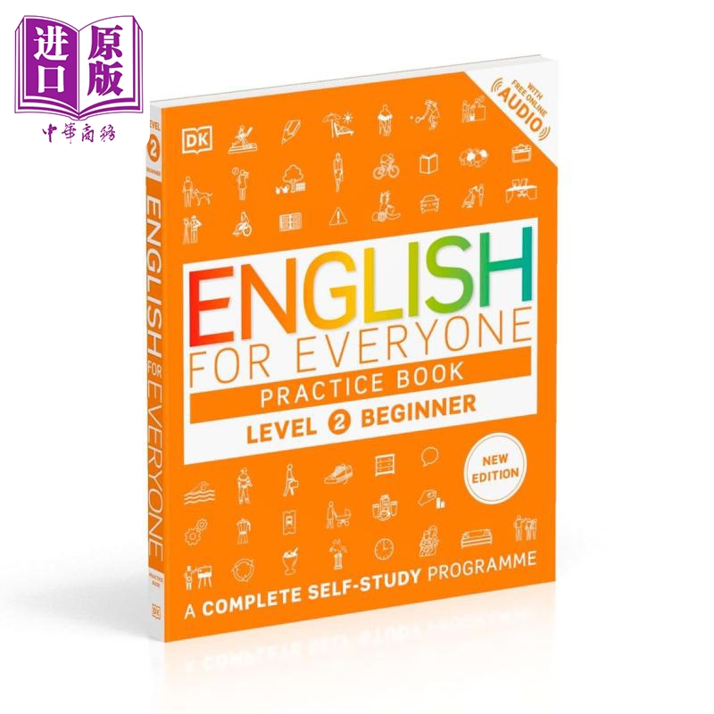 2024新版 DK人人学英语练习册2 DK English for Everyone Practice Book Level 2 Beginner 英文原版ESL自学教材【中商原版】