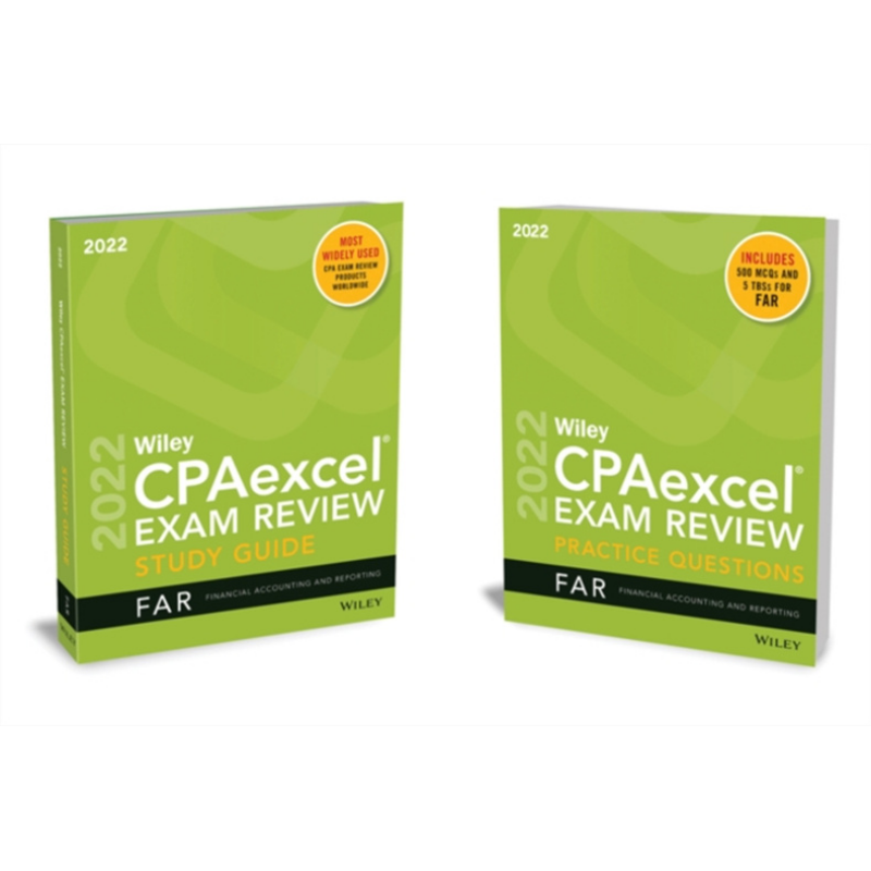 Wiley注册会计师2022年学习指南+题集 财务会计和报告 WileyS Cpa 2022Study Guide+Question Pack 英文原版【中商原版】