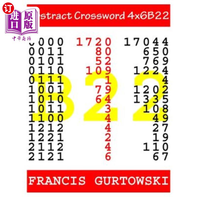 海外直订Abstract Crossword 4x6B22 摘要填字游戏4x6B22